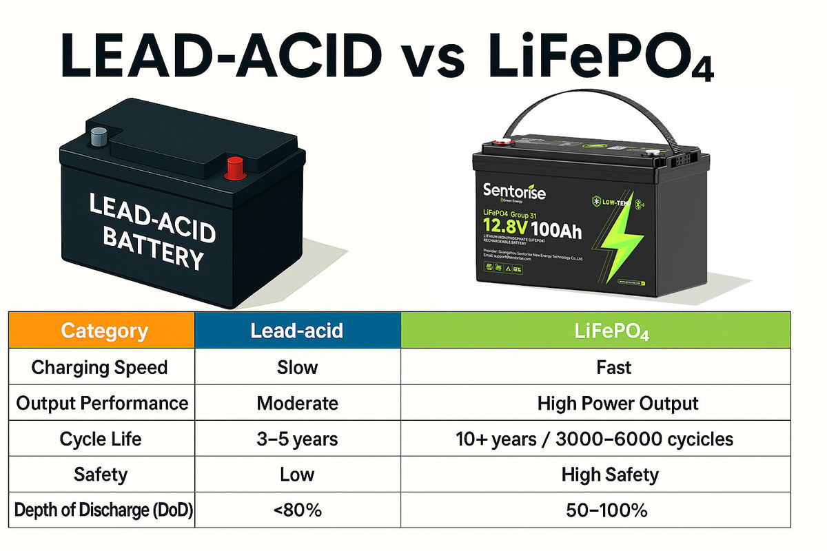LiFePO₄ vs Lead-acid Batteries: RV & Off-grid Power Comparison (2025 G ...