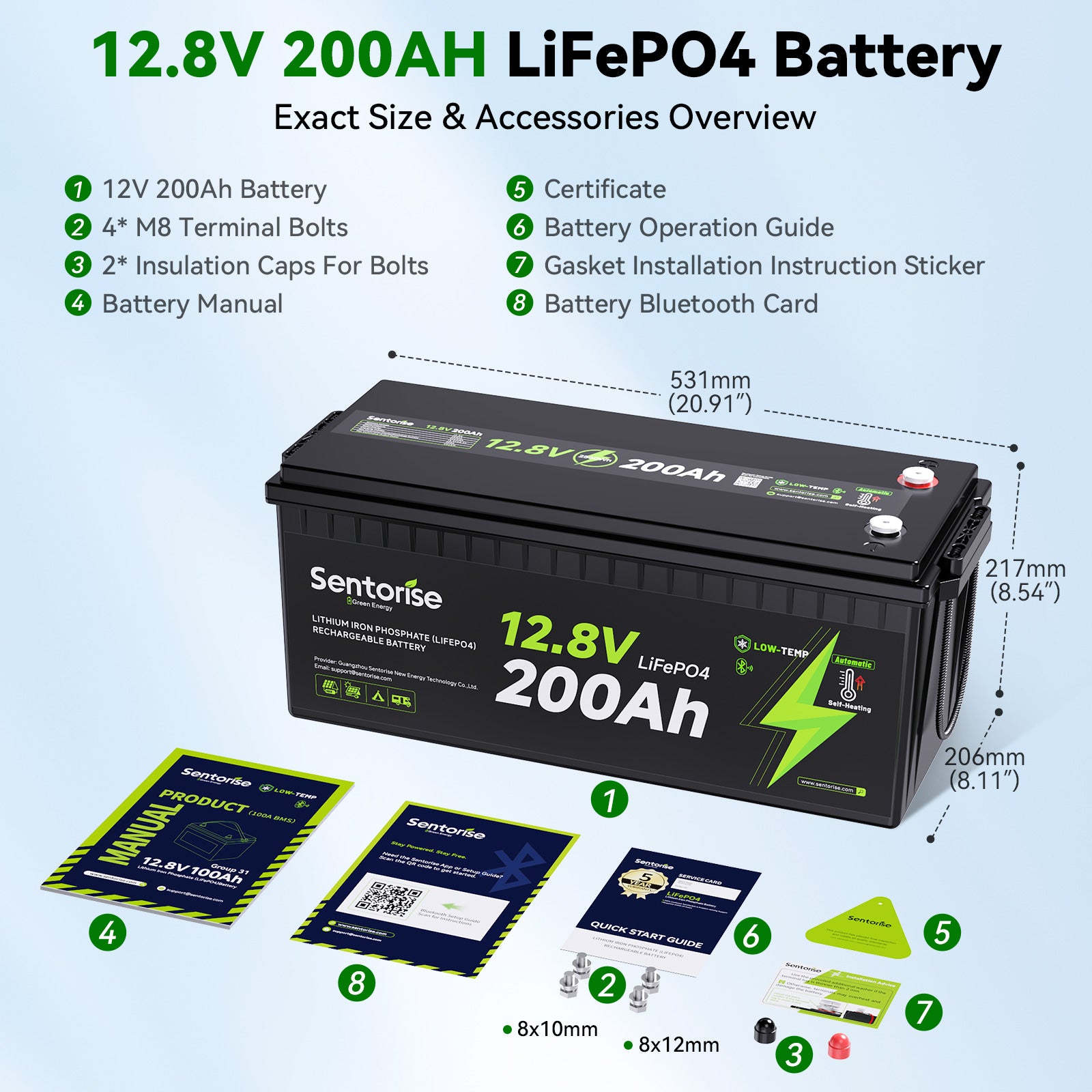 12V 200Ah Heated LiFePO₄ Battery 2560Wh | Self-Heating | Expandable Energy Platform