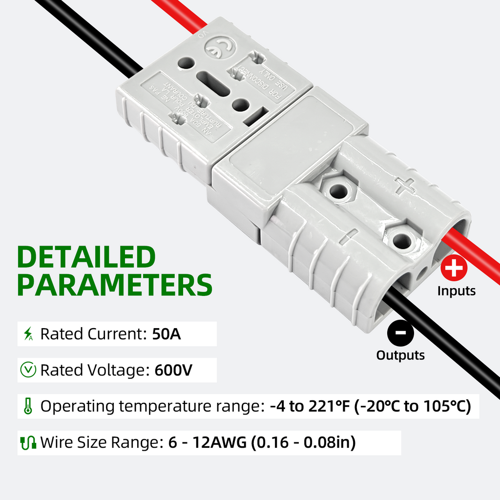 50A Battery Quick Connect Kit with Anderson-Style Plug