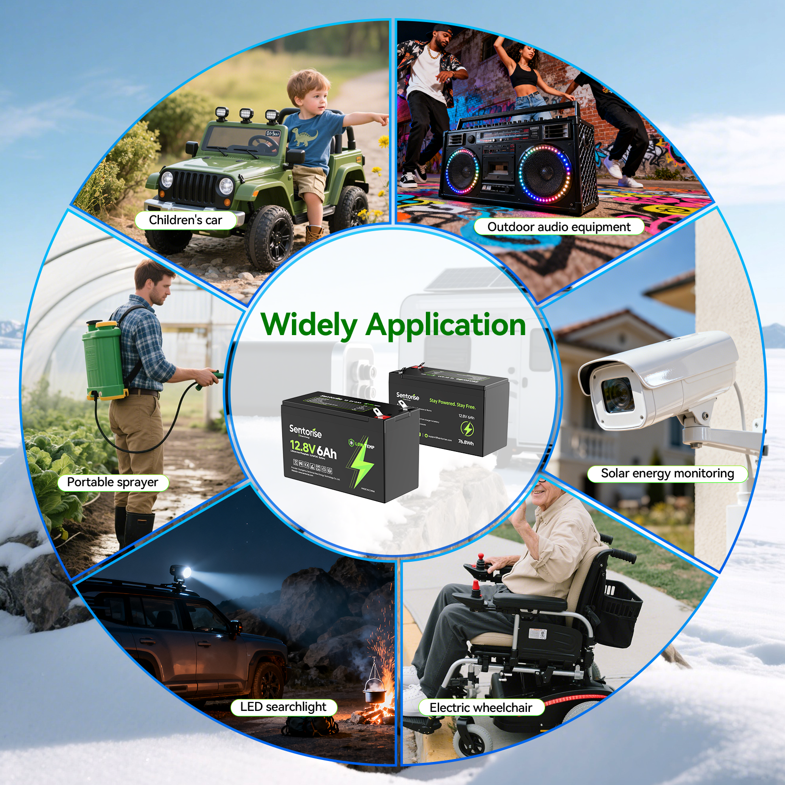 12V 6Ah LiFePO₄ Ultra-Compact Battery - Lightweight Portable Power