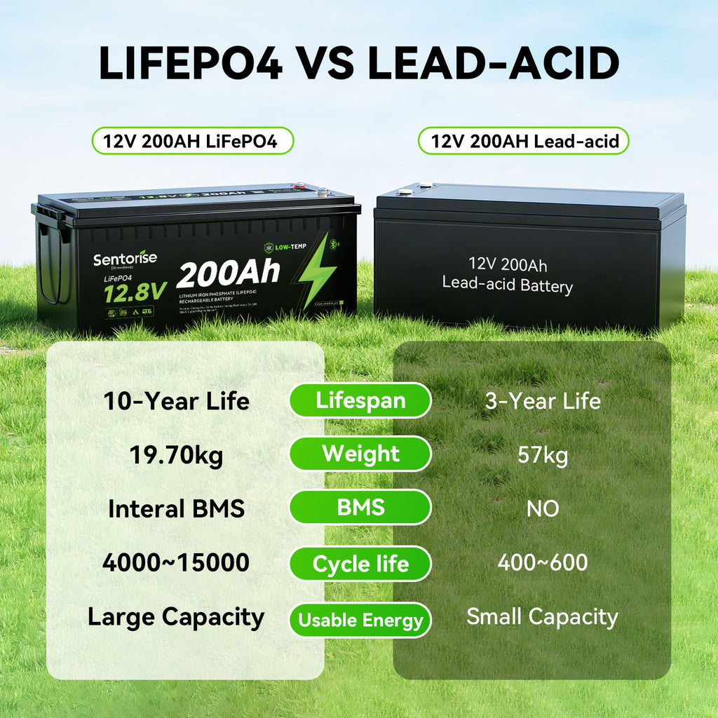 12V 200Ah Standard Bluetooth LiFePO4 Battery