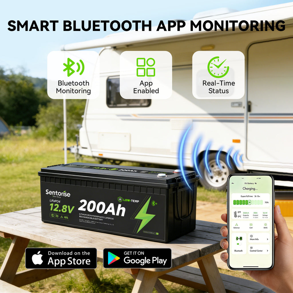 12V 200Ah Standard Bluetooth LiFePO4 Battery