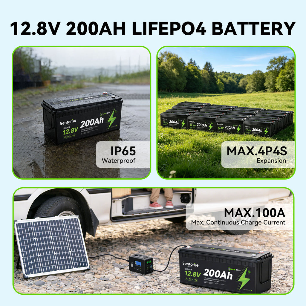 12V 200Ah Standard Bluetooth LiFePO4 Battery